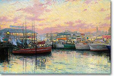 Fishmns Whrf Sf by Thomas Kinkade Pricing Limited Edition Print image