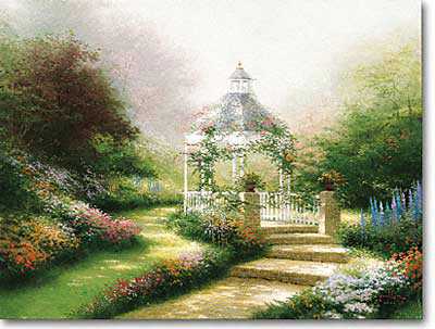 Hidden Gazebo by Thomas Kinkade Pricing Limited Edition Print image