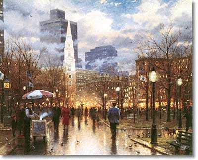 Boston Eve Stroll by Thomas Kinkade Pricing Limited Edition Print image