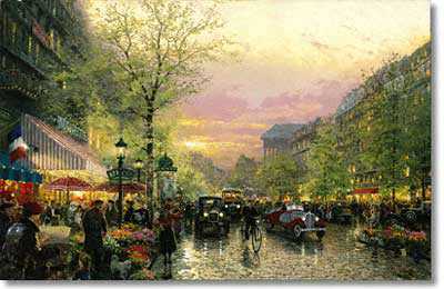 Paris City Ligh by Thomas Kinkade Pricing Limited Edition Print image