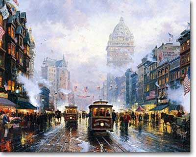 Sf Market St by Thomas Kinkade Pricing Limited Edition Print image