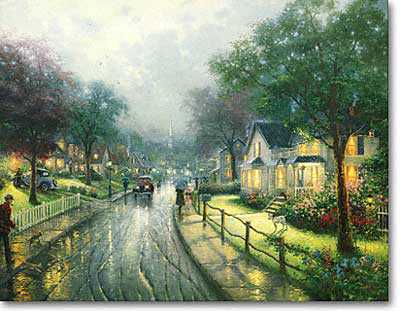 Hometown Memrs I by Thomas Kinkade Pricing Limited Edition Print image