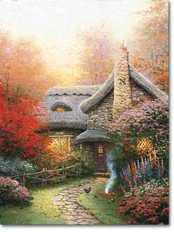Autumn Ashleys Cottage by Thomas Kinkade Pricing Limited Edition Print image