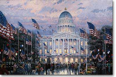 Flags Over Cap by Thomas Kinkade Pricing Limited Edition Print image