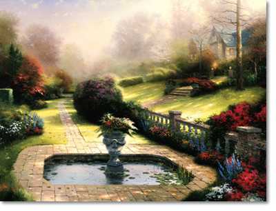 Garden Bey Autmn by Thomas Kinkade Pricing Limited Edition Print image