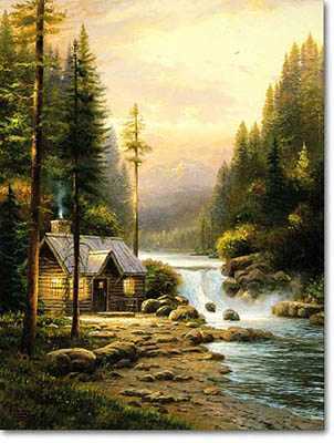 Evening Forest by Thomas Kinkade Pricing Limited Edition Print image