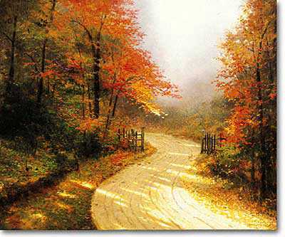 Autumn Lane by Thomas Kinkade Pricing Limited Edition Print image