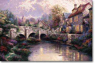 Cobblest Brooke by Thomas Kinkade Pricing Limited Edition Print image