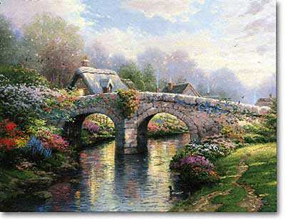 Blossom Bridge by Thomas Kinkade Pricing Limited Edition Print image