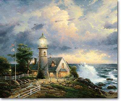 A Light In Storm by Thomas Kinkade Pricing Limited Edition Print image