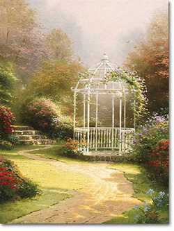 Lilac Gazebo by Thomas Kinkade Pricing Limited Edition Print image