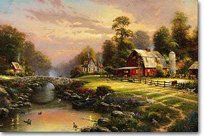 Sunset Riverben by Thomas Kinkade Pricing Limited Edition Print image