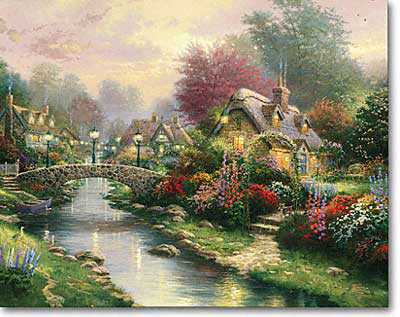 Lamplt Bridge by Thomas Kinkade Pricing Limited Edition Print image