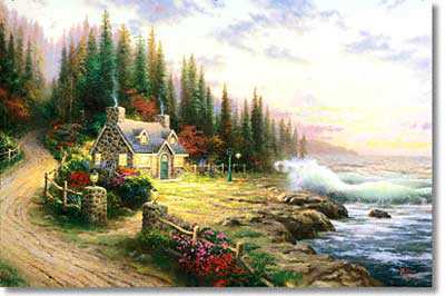 Pine Cove Cott by Thomas Kinkade Pricing Limited Edition Print image