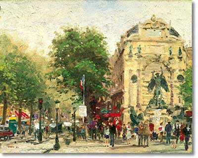 Paris St Michel by Thomas Kinkade Pricing Limited Edition Print image