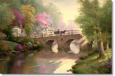 Hometown Bridge by Thomas Kinkade Pricing Limited Edition Print image