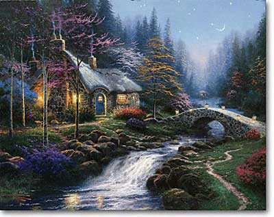 Twilight Cottage by Thomas Kinkade Pricing Limited Edition Print image