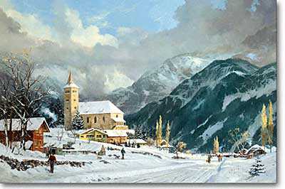 Winter Chapel by Thomas Kinkade Pricing Limited Edition Print image