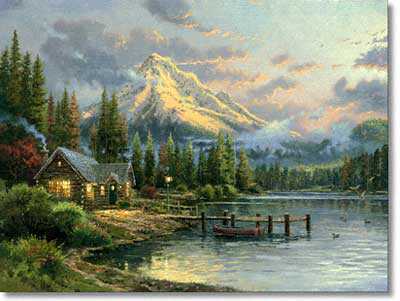 Lakesd Hideawy by Thomas Kinkade Pricing Limited Edition Print image