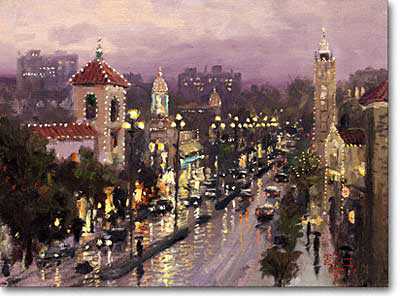 Plaza Lights Kc by Thomas Kinkade Pricing Limited Edition Print image