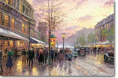 Blvd Lights Paris by Thomas Kinkade Pricing Limited Edition Print image