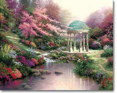 Pools Serenity by Thomas Kinkade Pricing Limited Edition Print image