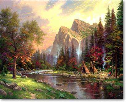 Mtns Declar Glo by Thomas Kinkade Pricing Limited Edition Print image