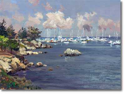 Monterey Marina by Thomas Kinkade Pricing Limited Edition Print image