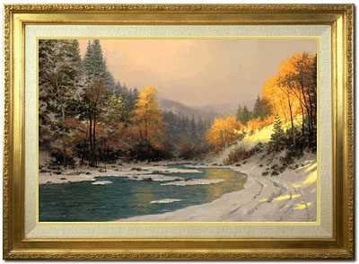 Autumn Snow by Thomas Kinkade Pricing Limited Edition Print image