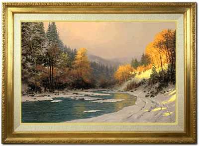 Autumn Snow by Thomas Kinkade Pricing Limited Edition Print image