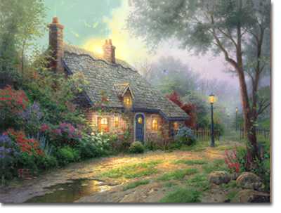Moonlight Cottage by Thomas Kinkade Pricing Limited Edition Print image