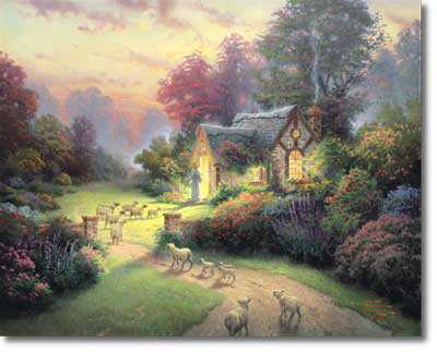 Good Shepds Cot by Thomas Kinkade Pricing Limited Edition Print image