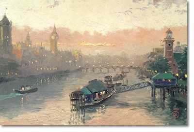 London Sunset by Thomas Kinkade Pricing Limited Edition Print image