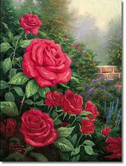 A Perf Red Rose by Thomas Kinkade Pricing Limited Edition Print image