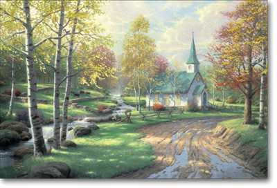 Aspen Chapel by Thomas Kinkade Pricing Limited Edition Print image