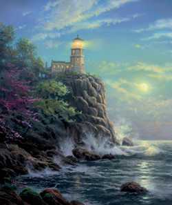 Split Rock Ligh by Thomas Kinkade Pricing Limited Edition Print image