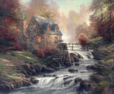 Cobblest Mill by Thomas Kinkade Pricing Limited Edition Print image