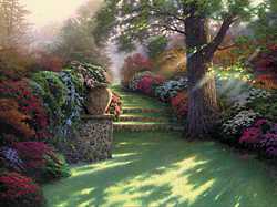 Pathway Paradise by Thomas Kinkade Pricing Limited Edition Print image