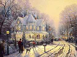 A Holiday Gathe by Thomas Kinkade Pricing Limited Edition Print image