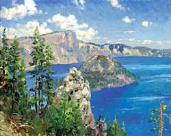 Crater Lake by Thomas Kinkade Pricing Limited Edition Print image