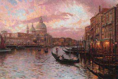 Venice Sunset Spcnvs by Thomas Kinkade Pricing Limited Edition Print image