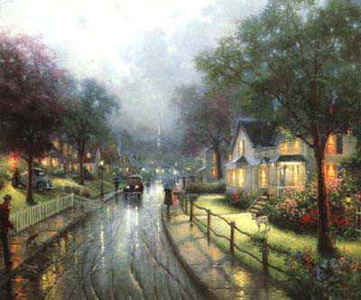 Hometown Memr I by Thomas Kinkade Pricing Limited Edition Print image