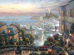 Sf Lombard St Spcnvs by Thomas Kinkade Pricing Limited Edition Print image