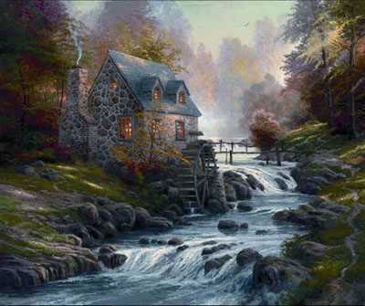 Cobblest Mill Spcnvs by Thomas Kinkade Pricing Limited Edition Print image