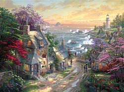 Vill Lghths by Thomas Kinkade Pricing Limited Edition Print image