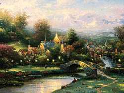 Lamplt Village Spcnvs by Thomas Kinkade Pricing Limited Edition Print image