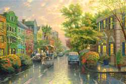 Charleston Sunset by Thomas Kinkade Pricing Limited Edition Print image