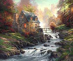 Cobblest Mill Epcnvs by Thomas Kinkade Pricing Limited Edition Print image