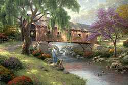 Old Fishin Hole Epcnvs by Thomas Kinkade Pricing Limited Edition Print image