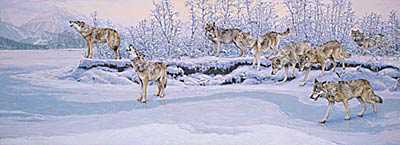On The Move Wolves by Lee Kromschroeder Pricing Limited Edition Print image